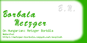 borbala metzger business card