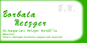 borbala metzger business card